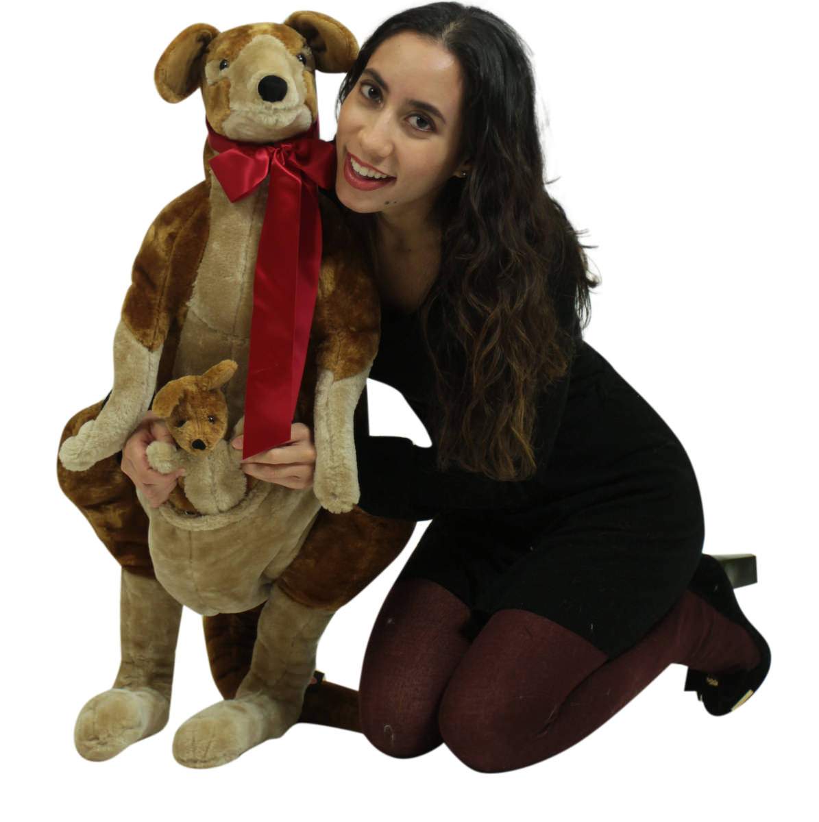 plush kangaroo with removable baby