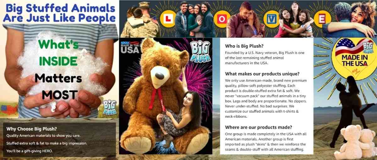 Big stuffed animals are just like people: What's inside matters most. Big stuffed animals are just like people: What's inside matters most.
