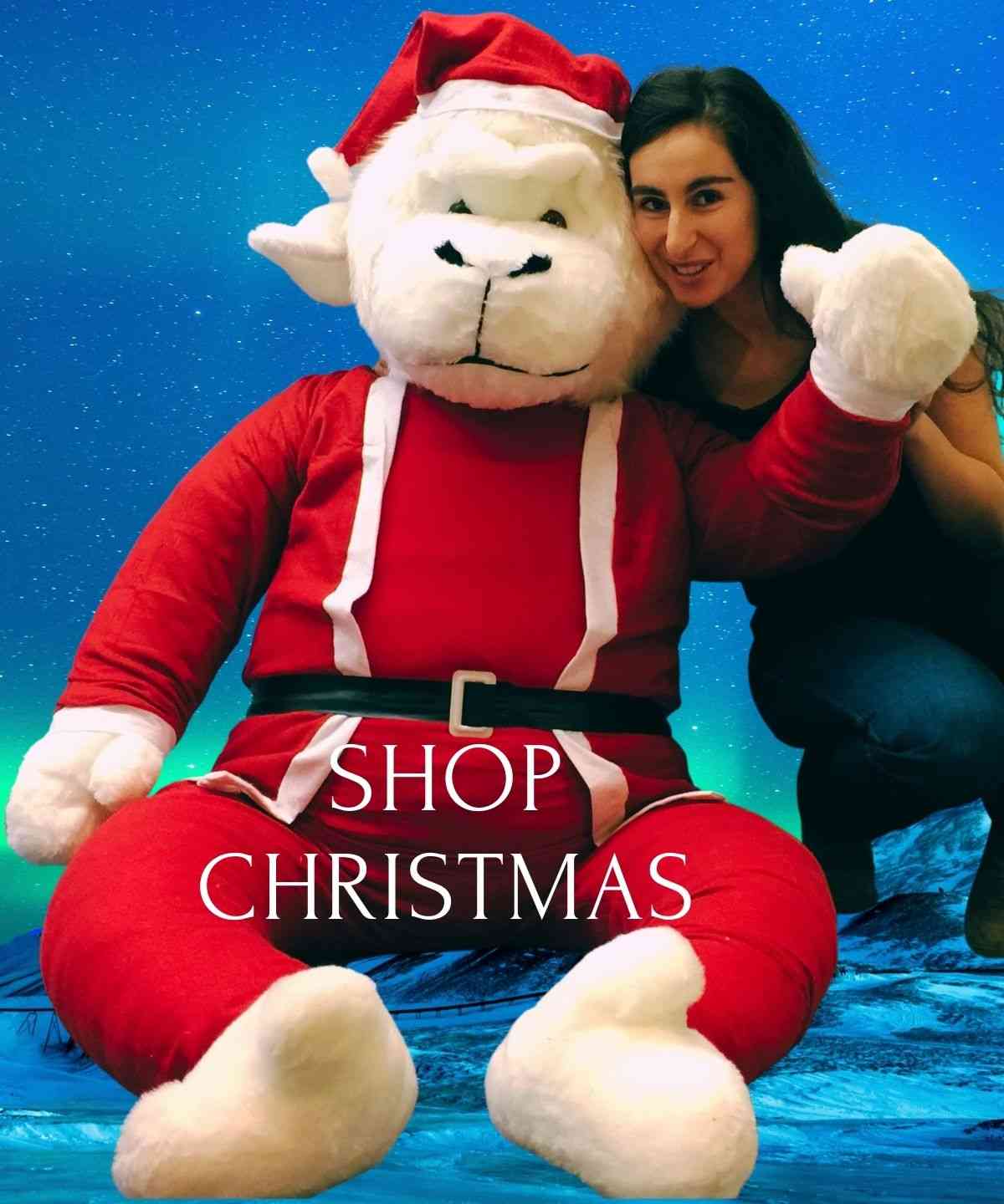 Shop for Christmas theme giant stuffed animals at the Big Plush Store where huge stuffed animals are manufactured in the USA