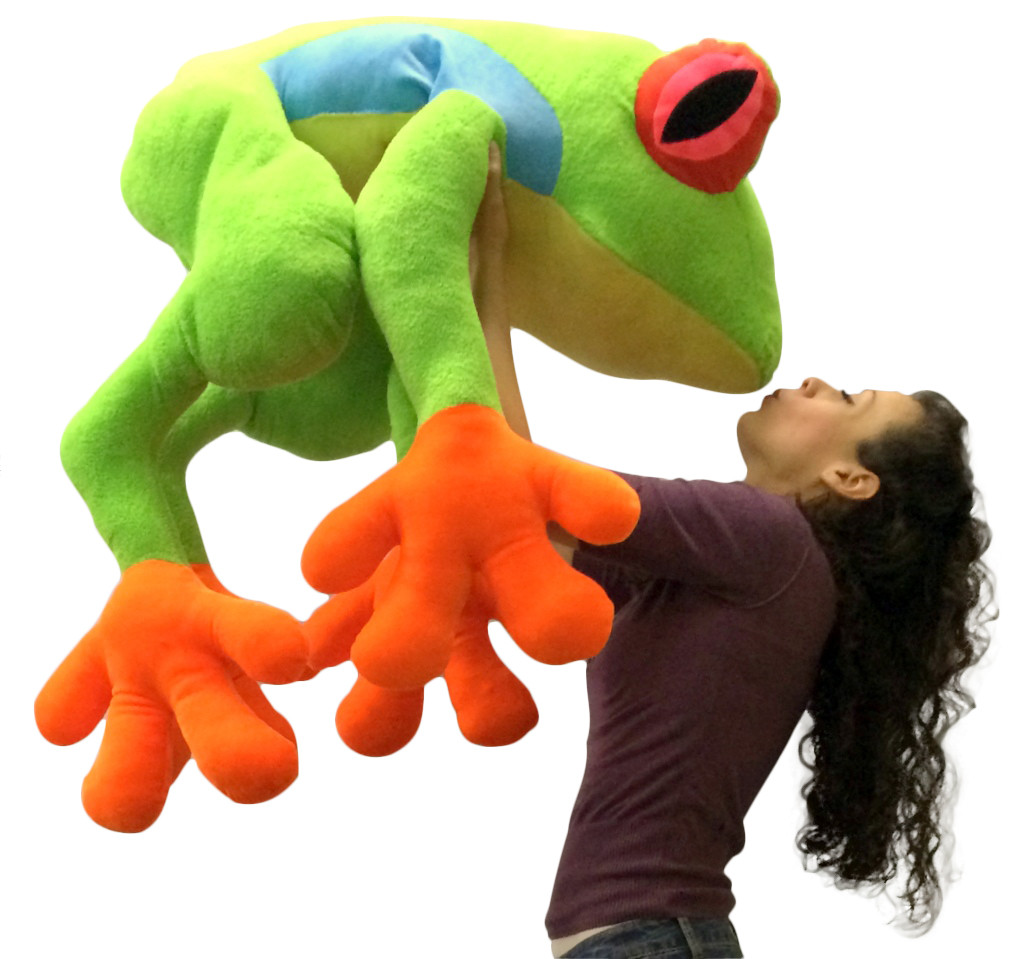 large stuffed frog