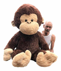 Giant stuffed monkey is 48 inches tall