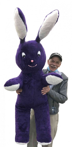 American Made Giant Stuffed Bunny 62 Inches Purple Soft Big Plush ...