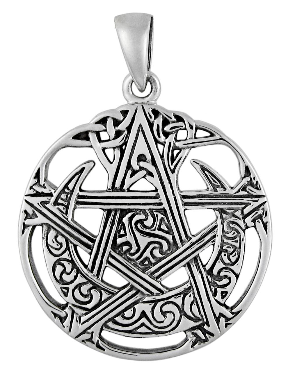 Sterling Silver Pentagram Pendant 
