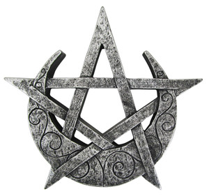 Crescent Moon Pentacle Plaque Crescent Moon Pentacle Plaque