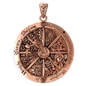 Copper Wheel of the Year Pendant Copper Wheel of the Year Pendant