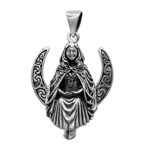 Sterling Silver Seated Moon Goddess Pendant Sterling Silver Seated Moon Goddess Pendant