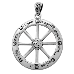 Sterling Silver Cut Out Wheel of the Year Pendant Sterling Silver Cut Out Wheel of the Year Pendant