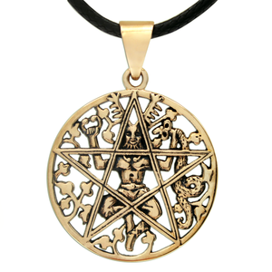 Bronze Cernunnos Pentacle Pendant Bronze Cernunnos Pentacle Pendant