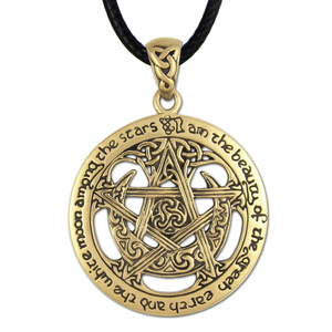 Bronze Large Moon Pentacle Pendant Bronze Large Moon Pentacle Pendant