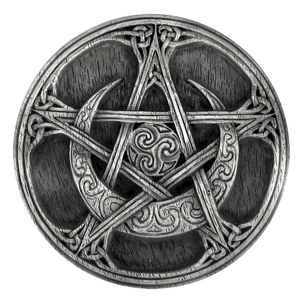 Pewter Moon Pentacle Paten Altar Plate Pewter Moon Pentacle Paten Altar Plate