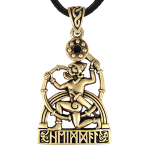 Heimdall Norse God Pendant Necklace Bronze Heimdall Norse God Pendant Necklace Bronze