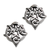 Sterling Silver Heart Pentacle Stud Earrings
