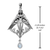 Sterling Silver Freya Pendant with Rainbow Moonstone Sterling Silver Freya Pendant with Rainbow Moonstone