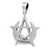 Sterling Silver Simple Moon Pentacle Pendant
