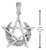 Sterling Silver Simple Moon Pentacle Pendant