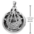 Sterling Silver Crescent Moon Pentacle Aromatherapy Locket Pendant Sterling Silver Crescent Moon Pentacle Aromatherapy Locket Pendant