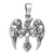 Sterling Silver Small Raven Pentacle Pendant Sterling Silver Small Raven Pentacle Pendant