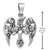 Sterling Silver Small Raven Pentacle Pendant Sterling Silver Small Raven Pentacle Pendant