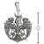 Sterling Silver Crescent Raven Pentacle Pendant Sterling Silver Crescent Raven Pentacle Pendant