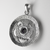 Sterling Silver Large Cut Out Moon Pentacle Pendant with Rainbow Moonstone Sterling Silver Large Cut Out Moon Pentacle Pendant with Rainbow Moonstone