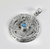 Sterling Silver Large Cut Out Moon Pentacle Pendant with Rainbow Moonstone Sterling Silver Large Cut Out Moon Pentacle Pendant with Rainbow Moonstone