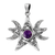 Sterling Silver Moon Phase Pendant with Amethyst