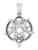 Sterling Silver Small Heart Pentacle Pendant