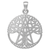 Sterling Silver Vermeil Cut Out Tree Pentacle Pendant