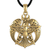 Bronze Large Crescent Raven Pentacle Pendant Bronze Large Crescent Raven Pentacle Pendant