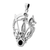Sterling Silver Morrigan Pendant with Black Onyx Sterling Silver Morrigan Pendant with Black Onyx