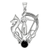 Sterling Silver Morrigan Pendant with Black Onyx Sterling Silver Morrigan Pendant with Black Onyx