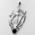 Sterling Silver Morrigan Pendant with Black Onyx Sterling Silver Morrigan Pendant with Black Onyx