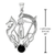 Sterling Silver Morrigan Pendant with Black Onyx Sterling Silver Morrigan Pendant with Black Onyx