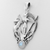 Sterling Silver Morrigan Goddess Pendant with Rainbow Moonstone Sterling Silver Morrigan Goddess Pendant with Rainbow Moonstone