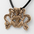Bronze Ormhaxan Snake Witch Pendant