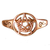 Copper Crescent Moon Pentacle Ring Copper Crescent Moon Pentacle Ring