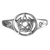 Sterling Silver Crescent Moon Pentacle Ring Sterling Silver Crescent Moon Pentacle Ring