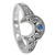 Horned Moon Ring with Rainbow Moonstone Horned Moon Ring with Rainbow Moonstone