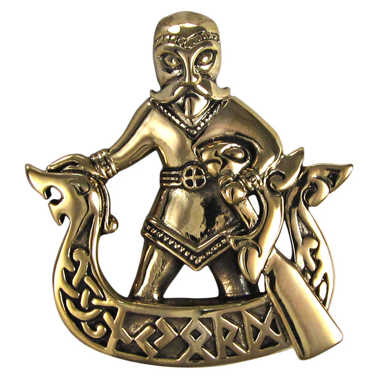Bronze Norse God Njord Pendant