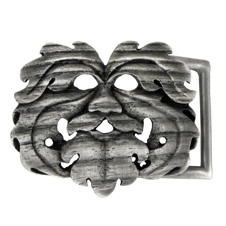 Pewter Oak King Belt Buckle