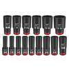 Juego de Dados de Impacto SHOCKWAVE de 1/2in 15pzs 49666817 + Regalo Vaso Térmico PACKOUT de 30oz 48828393R Milwaukee