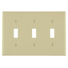 Placa para Apagador de Palanca de 3 Módulos Color Marfil 80711I Leviton