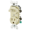 Apagador de Palanca y Contacto 15A 125V Color Marfil 5225I Leviton