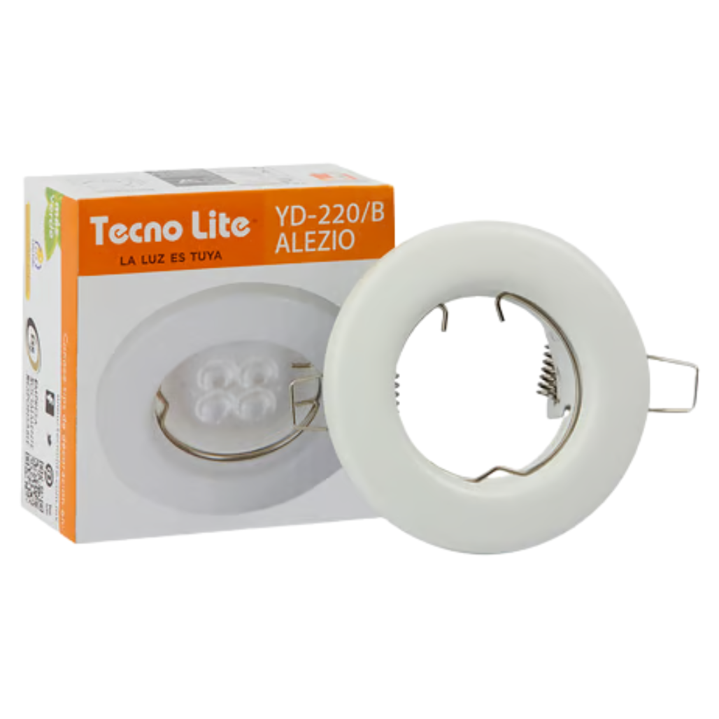 Luminaria Empotrable Downlight Color Blanco YD220B Tecnolite