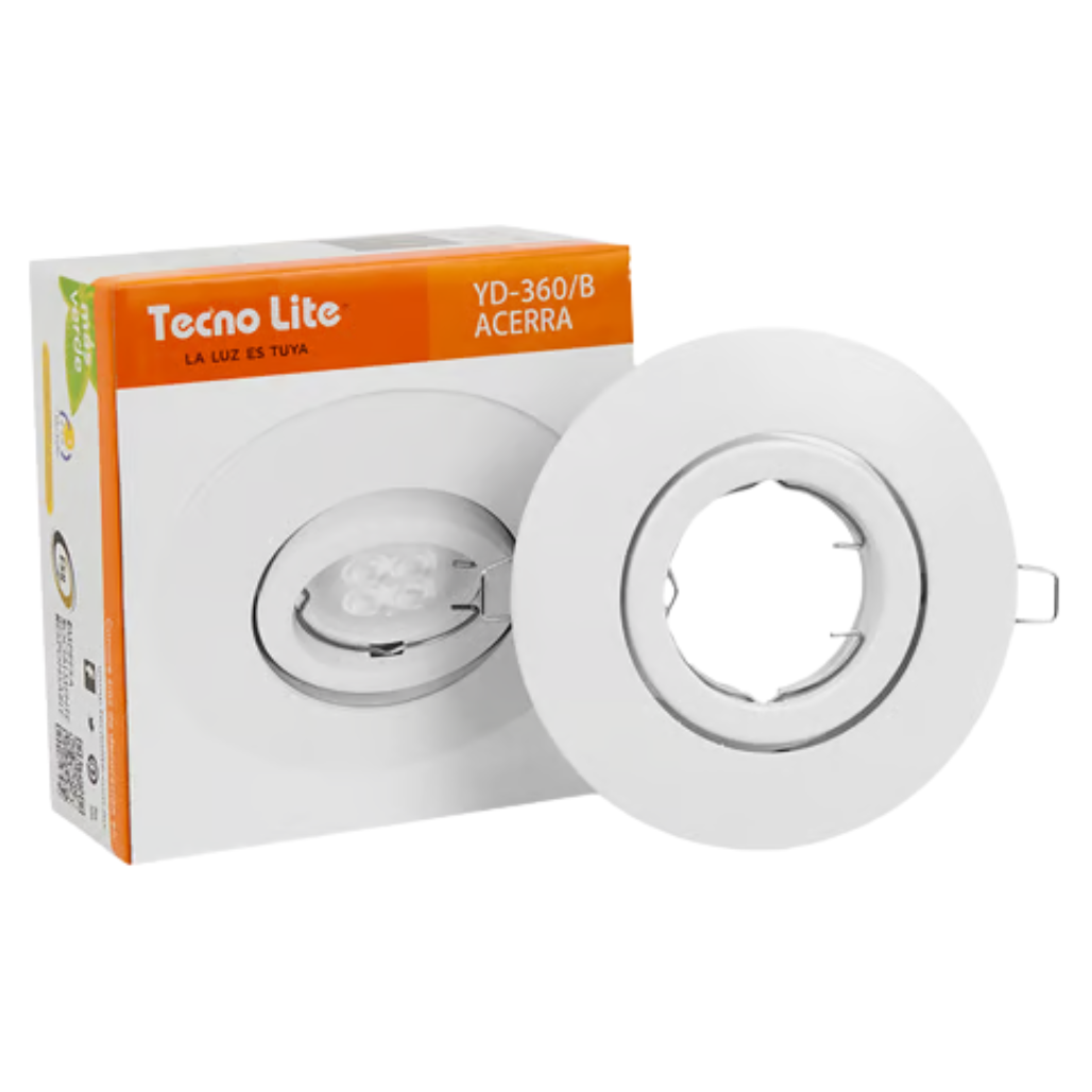 Luminaria Empotrable Downlight Dirigible Color Blanco YD360B Tecnolite
