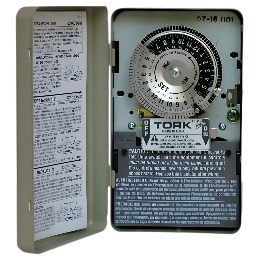 Interruptor Tiempo Horario Electromecánico 24 horas 40A 127V 1101 Tork