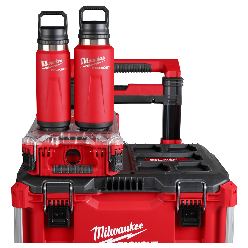 Botella Térmica PACKOUT de 24oz Rojo con Tapa 48228396R Milwaukee