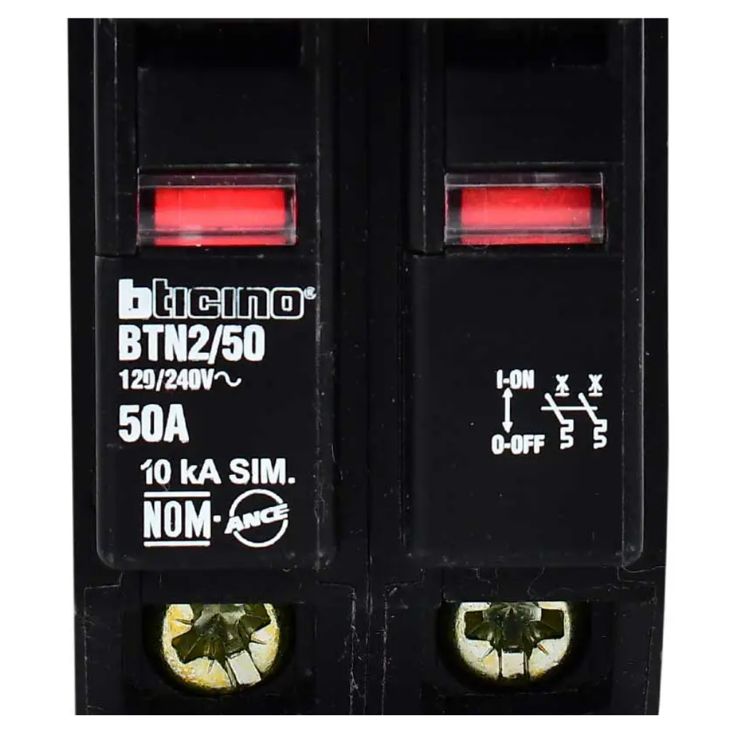 Interruptor Termomagnético 2P 50A  10KA BTN250 Bticino