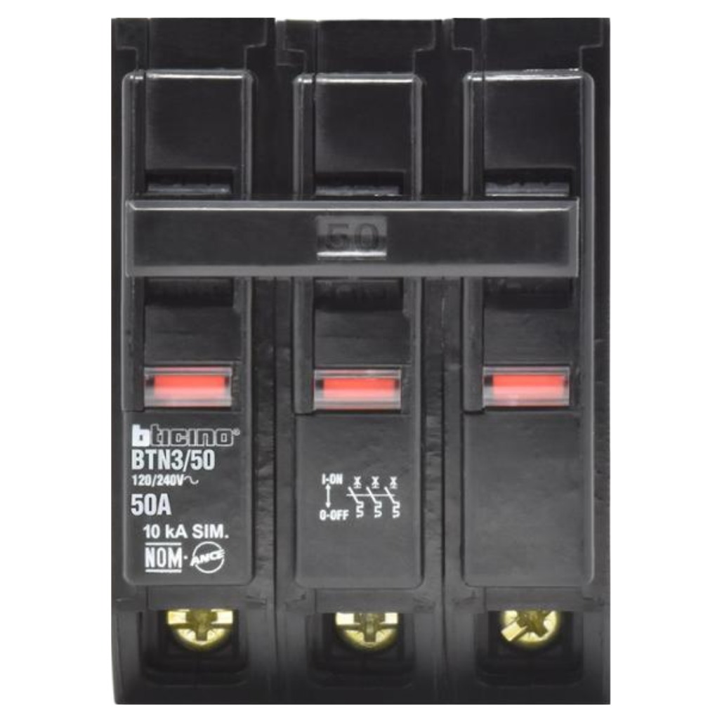 Interruptor Termomagnético 3P 50A 10KA BTN350 Bticino