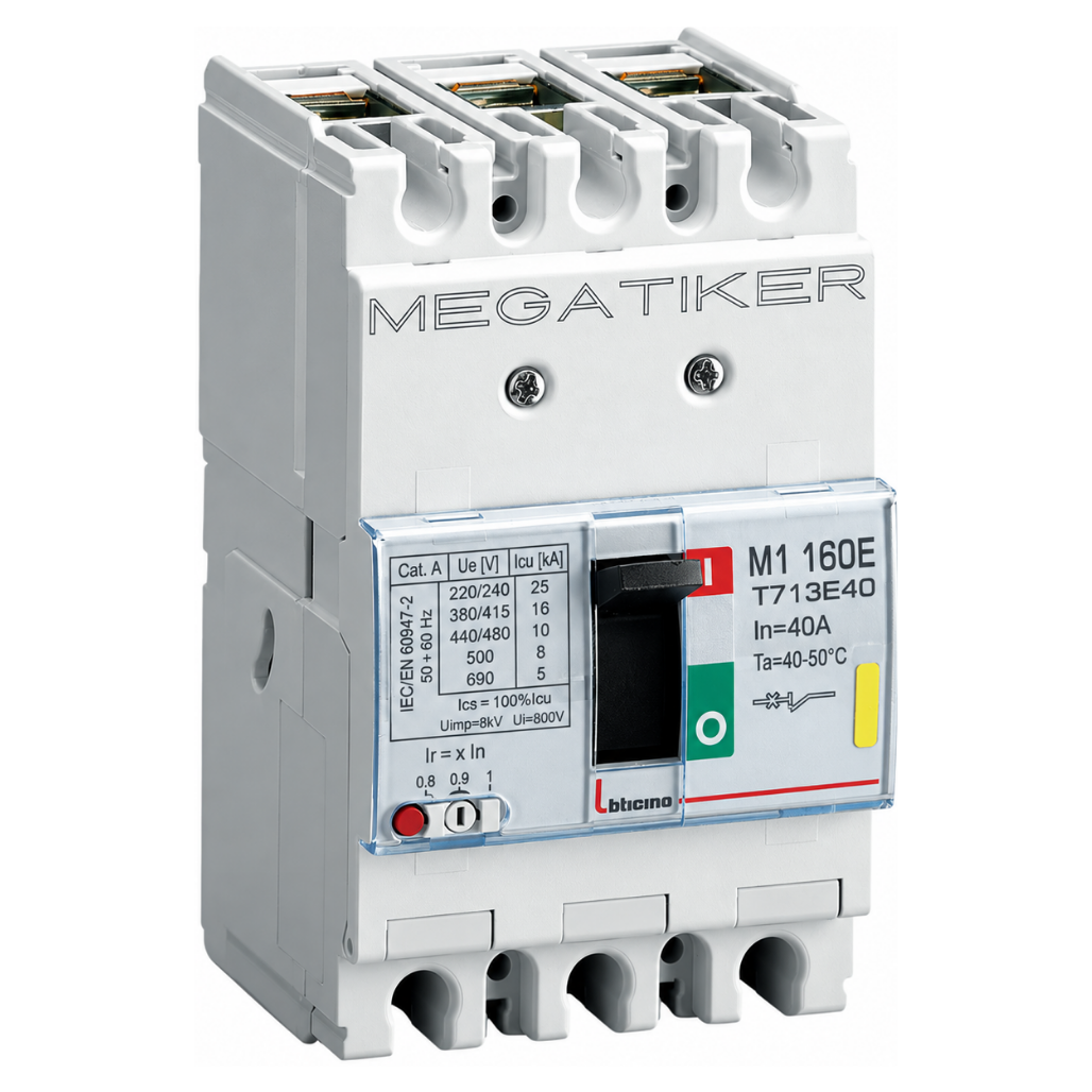 Interruptor Termomagnético MEGATIKER 3P 40A T713E40 Bticino